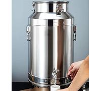 Stainless Steel Milk Barrel - Sealed Storage for Milk, Oil, Wine, Soup - Versatile Fermentation Barrel with Attachments