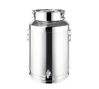Stainless Steel Milk Barrel Sealed Wine/Olive Oil Fermentation Tank Ideal for Milk/Wine/Soup Storage & Dispensing Available in 5L to 88L Sizes with Taps