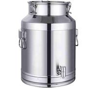Stainless Steel Milk Bucket 5L 9L 14L 18L with Spout & Sealed Lid Ideal for Storing Liquids & Solids Wine Canister for Home & Kitchen Use