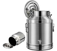 Stainless Steel Milk Drum Fermenter Milk Transport Tank 304 Stainless Steel Wine Drum Oil Drum with Sealed Lid Heavy Duty Thickened(28L)