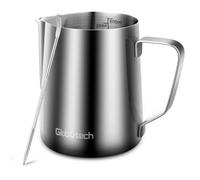Stainless Steel Milk Frother Cup - Espresso Steaming Pitchers Coffee Foam Making Pitcher Latte Art Froth Cup Steaming Jug Cappuccino Hot Chocolate 20 Oz (600ml)