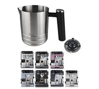 Stainless Steel Milk Frother Pitcher compatible with ninja Luxe Café Premier ES501, ES601, ES655, with Frother Whisk, for Latte, Cappuccino, Cortado (Silver)
