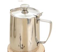 Stainless Steel Milk Frothing Pitcher with Lids Coffee Maker Hand Brewing Pot Long-spout Fine Mouth Kettle Drip Long for Coffee, Matcha, Cappuccino(350ml)