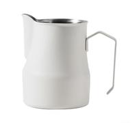 Stainless Steel Milk Frothing Pitcher with Long Spout for Latte Art, For Rust Proof For Barista Espresso Steaming Cup and Foam Maker Tool (White 450ml)