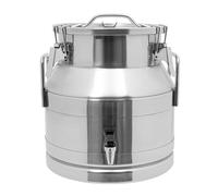 Stainless Steel Milk Pail With Faucet, Can Large Jug Liquid Container, Tote w/Sealed Lid Heavy Duty, Airtight Design, Keep Food Dry and Fresh (20L/5.25Gallon)