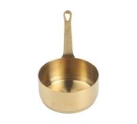 Stainless Steel Milk Pan 100ML, Saucepan for Baby Food, Small Sauce Pot with Handle, Non Cooking Pot for Warming Milk Porridge Coffee Butter, Portable Milk Warmer(Gold（100ML）)