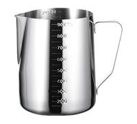 Stainless Steel Milk Pitcher 350/600/900ml Milk Frothing Jug Stainless Steel Coffee Cup Sharp Mouth Barista Frother Pitcher Kitchen Cafe Accessories(900ml)