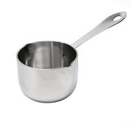 Stainless Steel Milk Pot Small Saucepan with Ergonomic Handle and Dome Trough Bottom for Heating Milk Coffee Butter or Chocolate, 160ml or 260ml Capacity(160ml)