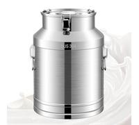 Stainless Steel Milk Transport Can with Sealed Lid, Versatile Wine Bucket, Storage Container for Liquids, Ideal for Milk, Wine, and Oil