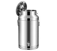Stainless Steel Milk Transport Jug with Tap 9L Dairy Container for Liquid Storage and Leakproof Ideal for Farm and Kitchen Use Silver5L