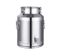 Stainless Steel Milk Transport Tank, 20L Heavy Duty Drum with Sealed Lid and Faucet Spigot for Efficient Liquid Transport