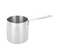 Stainless Steel Milk Warmer Pot 900ml with Long Handle for Stovetop | Heat milk evenly in this 900ml butter warmer pot for melting chocolate and making Turkish coffee at home