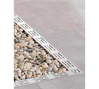 Stainless Steel Mini Drainage Gutter System - Removable Outdoor Sewer Solution for Paver Patios, Efficient Garden Water Management, Durable and Weather-Resistant Design