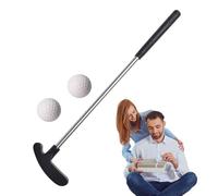 Stainless Steel Mini Golf Club - Non-Slip TPR Handle, Rustproof Design, Portable Golf Club Indoor, Compact Mini Golf Club, Two-Way Putter Training Aid Family Fun, School Golf