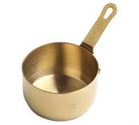 Stainless Steel Mini Milk Pan Small Saucepan Butter Melting Pot Baby Food Warmer Coffee Warming Porridge Cooking Pan Steak Sauce Maker with Long Handle Hanging(Gold S)