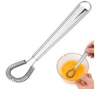 Stainless Steel Mini Spring Whisk - Small Hand Whisk for Mixing, Frothing & Emulsifying. Ideal for Salad Dressings, Milk Toppings & Scrambled Eggs