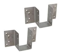 Stainless Steel Mini Timber Wood Joist Beam Hanger 47mm for Decking Lofts 2pc