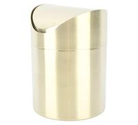 Stainless Steel Mini Trash Can - Compact Portable Size, Durable Fingerprint Proof Design, Easy to Clean, Space Saving for Desk & Table Use, 1.5 Quart Capacity