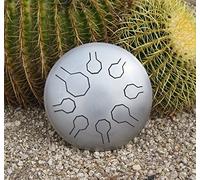 Stainless Steel Mini-Vibe - Natural - 10" (25.5 cm) - 8 Notes in "Cosmic" Scale - Handpan/Steel Pan/Steel Tongue Drum