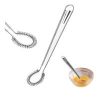 Stainless Steel Mini Whisk Egg Beaters Manual, Mini Spring Coil Hand Whisk for Kitchen Coffee Sauce Milk Cooking Baking Beating