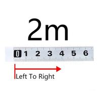 Stainless Steel Miter Track Tape Measure with Metric Scale Ruler and Backing for Accurate Measuring on Wood Metal Plastic Glass 1M 2M (2M-left to right)