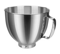 Stainless Steel Mixer Bowl for KitchenAid 4.5-5 Quart Tilt-Head Stand Mixers Artisan & Classic Series by MMOBIEL - 5 QT Stainless Steel Bowl with Handle - Mixing Replacement - Dishwasher Safe