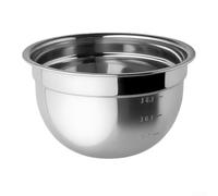 Stainless Steel Mixing Bowl Using 304 Alloy With Deepened Structure And Internal Measurement Markings For Kitchen Versatility