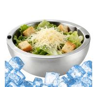 Stainless Steel Mixing Bowls, Dip Chiller Bowl, Round Double Walled Dish with Lid, Kitchen Mixing Set, Prep Bowls for Salsa Guacamole Condiments, Salad Food Appetizer Seasoning Serving Usage