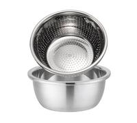 Stainless Steel Mixing Bowls, Salad Bowl, Metal Bowls with Water Filter Basin, Basin 26CM