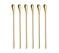 Stainless Steel Mixing Spoon 19 3cm Length, Designed for Wax, Resin, Soap Stirring and Melting in Various DIY Crafting Applications (gold)