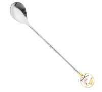 Stainless Steel Mixing Spoon for Drinks, Tall Glass Stirrer | 304 Polished Finish, Smooth Surface, Not Easy to Scratch, for Coffee Bars and Dessert Shop Staff