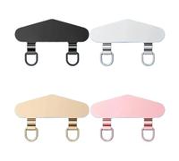 Stainless Steel Mobile Phone Lanyard Gasket Hanging Cord Clips Ultra Thin Metal Cellphone Tether Patch Replacement Card Clip(A-Mixed)