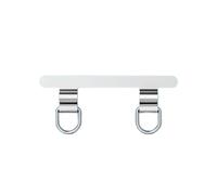 Stainless Steel Mobile Phone Lanyard Gasket Hanging Cord Clips Ultra Thin Metal Cellphone Tether Patch Replacement Card Clip(C-Silver)
