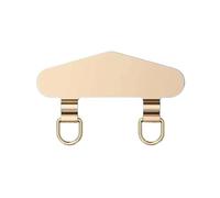 Stainless Steel Mobile Phone Lanyard Gasket Hanging Cord Clips Ultra Thin Metal Cellphone Tether Patch Replacement Card Clip(A-Gold)