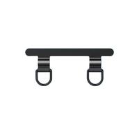 Stainless Steel Mobile Phone Lanyard Gasket Hanging Cord Clips Ultra Thin Metal Cellphone Tether Patch Replacement Card Clip(C-Black)