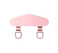 Stainless Steel Mobile Phone Lanyard Gasket Hanging Cord Clips Ultra Thin Metal Cellphone Tether Patch Replacement Card Clip(A-Rose Gold)