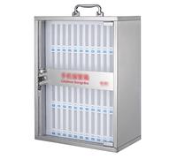 Stainless Steel Mobile Phone Storage Cabinet, Wall-Mounted Secure Box for Personal and Student Use, 48-Bit Capacity, Safe Solution & Elegant Design for Office and School