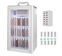 Stainless Steel Mobile Phone Storage Cabinet with Charging Port - 24-Bit Locker for Schools & Offices - Secure Cell Phone for Company Use