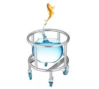 Stainless Steel Mobile Pot Rack with Wheels - Heavy-Duty Storage Solution for Kitchen, Restaurant, and Garden Use