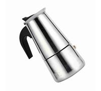 Stainless Steel Mocha Pot Coffee Machine Maker 100ml/200ml/300ml/450ml Silver Mocha Pot with Ergonomic Handle for Home, Office (450ml)