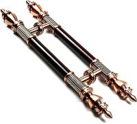 Stainless Steel Modern Entry Door Handle Double Sided Push Pull Bar for Commercial Use Perfect for Barn Doors Showers Offices Garages & Gates (Color: Black)