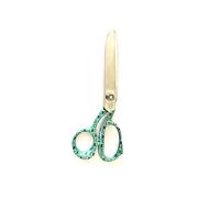 Stainless Steel Modern Paper Coated 8'' Dress Making Sewing Heavy Duty Crafting Shears Fabric Cutting Tailor Scissors (Green Pattern)