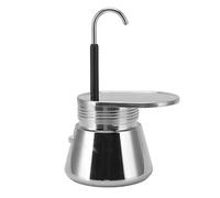 Stainless Steel Moka Pot, Single Spout Stovetop Moka Pot, Italian Type Coffee Maker Portable DIY Coffee Pot for Home Camping wit Large Capacity
