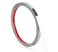 Stainless Steel Molding Trim 5m x 1cm Mirrored Sliver Self Adhesive Trim Peel and Stick Metal Wall Edging Strip Trim with Glove for Mirror Frame Wall Fireplace and Home DIY Decoration