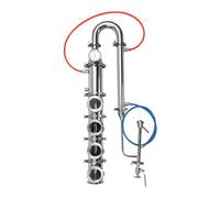 Stainless Steel Moonshine Distiller - 4 Inch Reflux Column Still for Brewing Whisky, Brandy, and Vodka - Tubular Distillation Tower Equipment