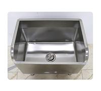 Stainless Steel Mop Sink - Water Overflow Prevention - with Strainer - Adjustablet - Utility Cleaning Station for Restaurant, Bar, Buffet(Silver 80x41x60cm)
