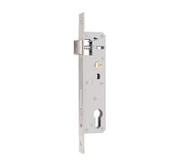 Stainless Steel Mortice Sash Lock, 85MM Center Door 30MM Backset Lock for Internal and External Doors, Satin Nickel Frame Mortice Deadlock for Home and Workplace