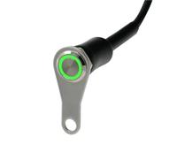 Stainless Steel Motorcycle Switch ON-OFF Handlebar Adjustable Mount Switches Button 12V Headlight Handlebar Mounted Switch Button Motorcycle Start Stop Button(Green Manual-return)