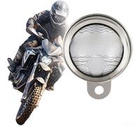 Stainless Steel Motorcycle Tax Disc Holder Waterproof 87Mm Round Tag Case With Wrench For Handlebar Frame Black(Silver)