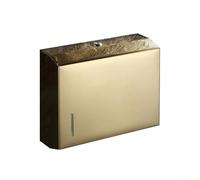 Stainless steel mounted toilet paper holder with drawer tissue box, and waterproof, suitable for bathrooms and hotels with large capacity and secure sealing (gold)